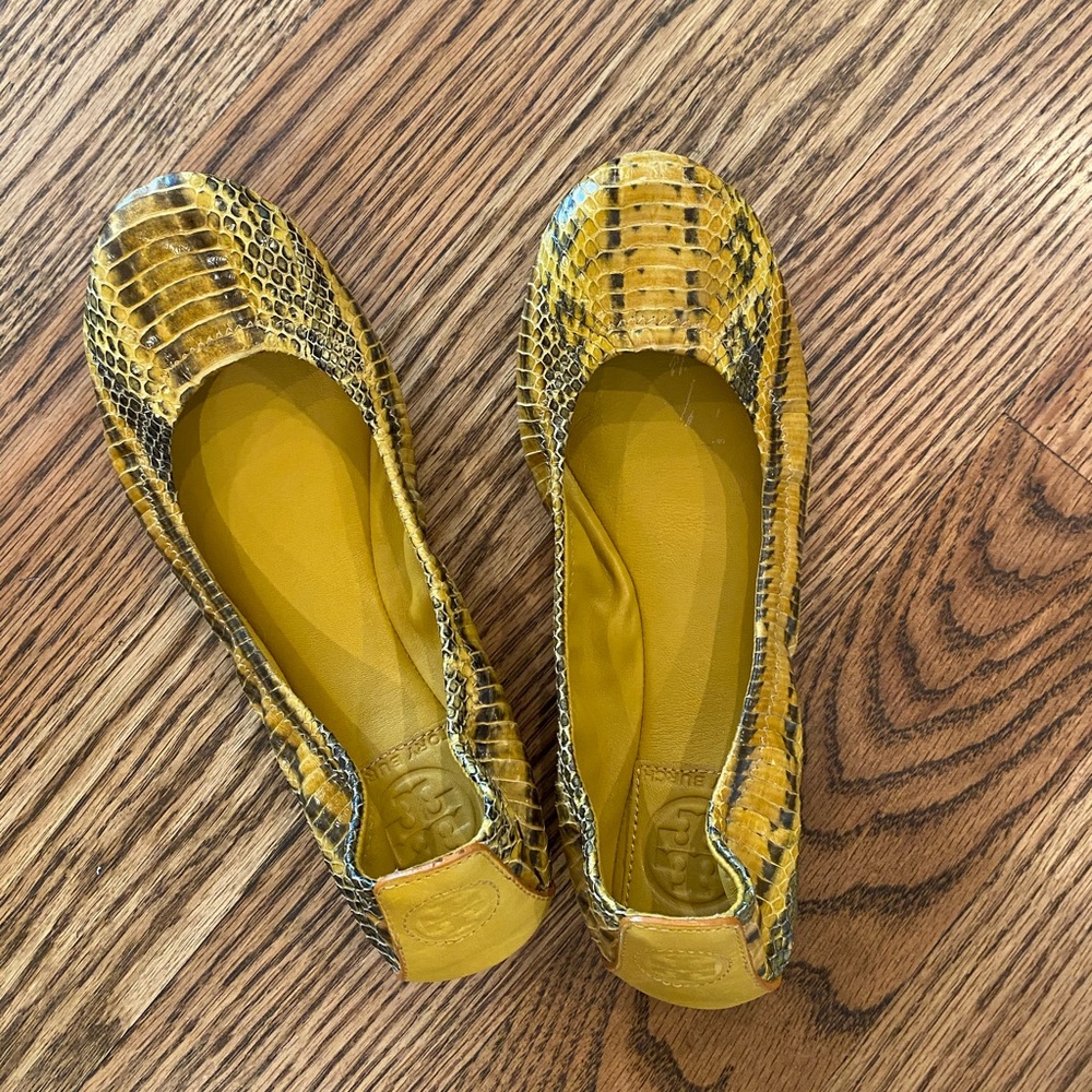 Tory Burch snakeskin ballet flat